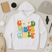 Good Vibes Only Retro Hippie Hoodie thumb 3