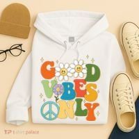 Good Vibes Only Retro Hippie Hoodie thumb 4