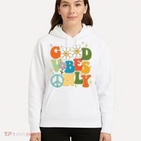 Good Vibes Only Retro Hippie Hoodie thumb 5