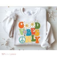 Good Vibes Only Retro Hippie Sweatshirt thumb 2