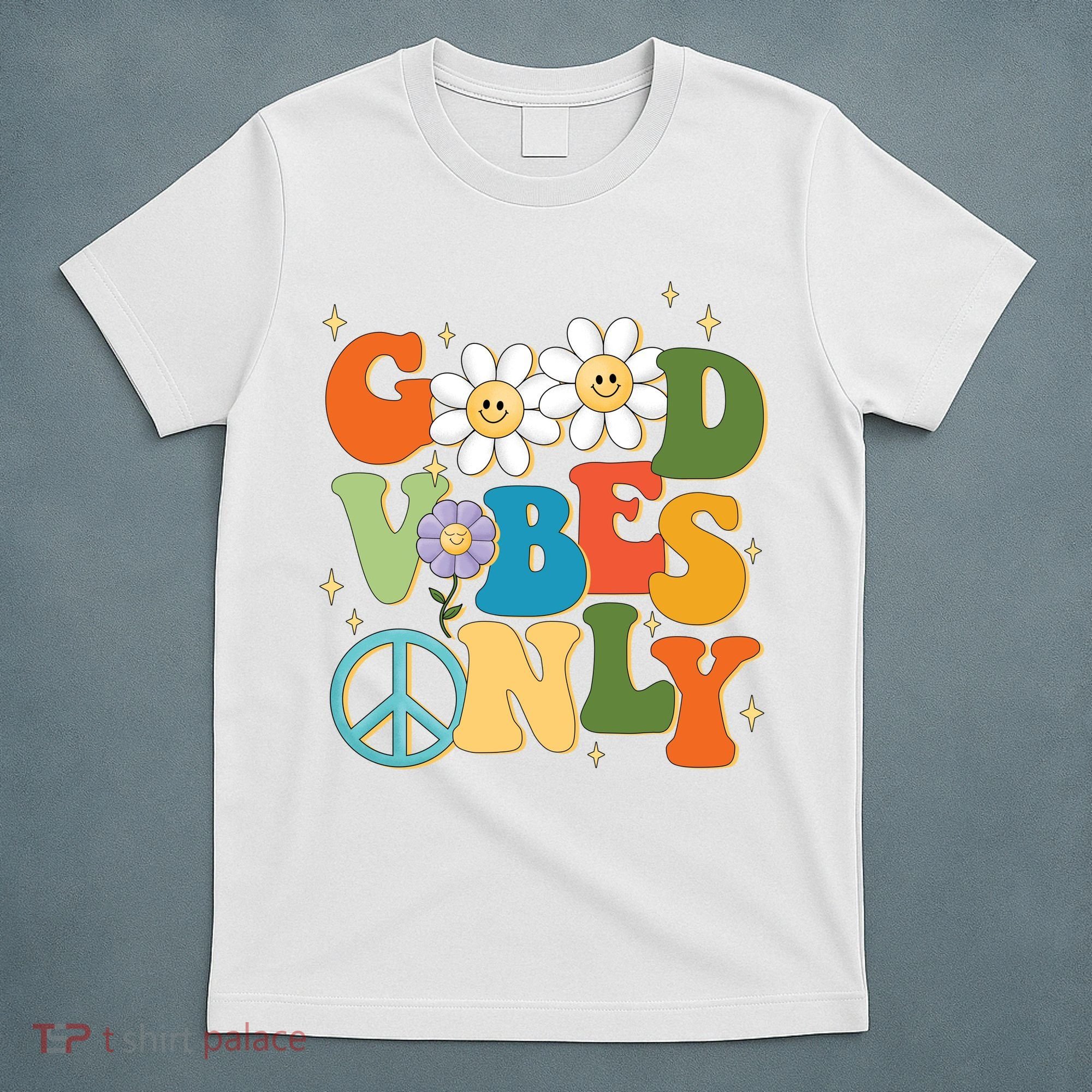 Good Vibes Only Retro Hippie T-Shirt