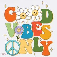 Good Vibes Only Retro Hippie T-Shirt thumb 7