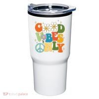Good Vibes Only Retro Hippie Tumbler thumb 0