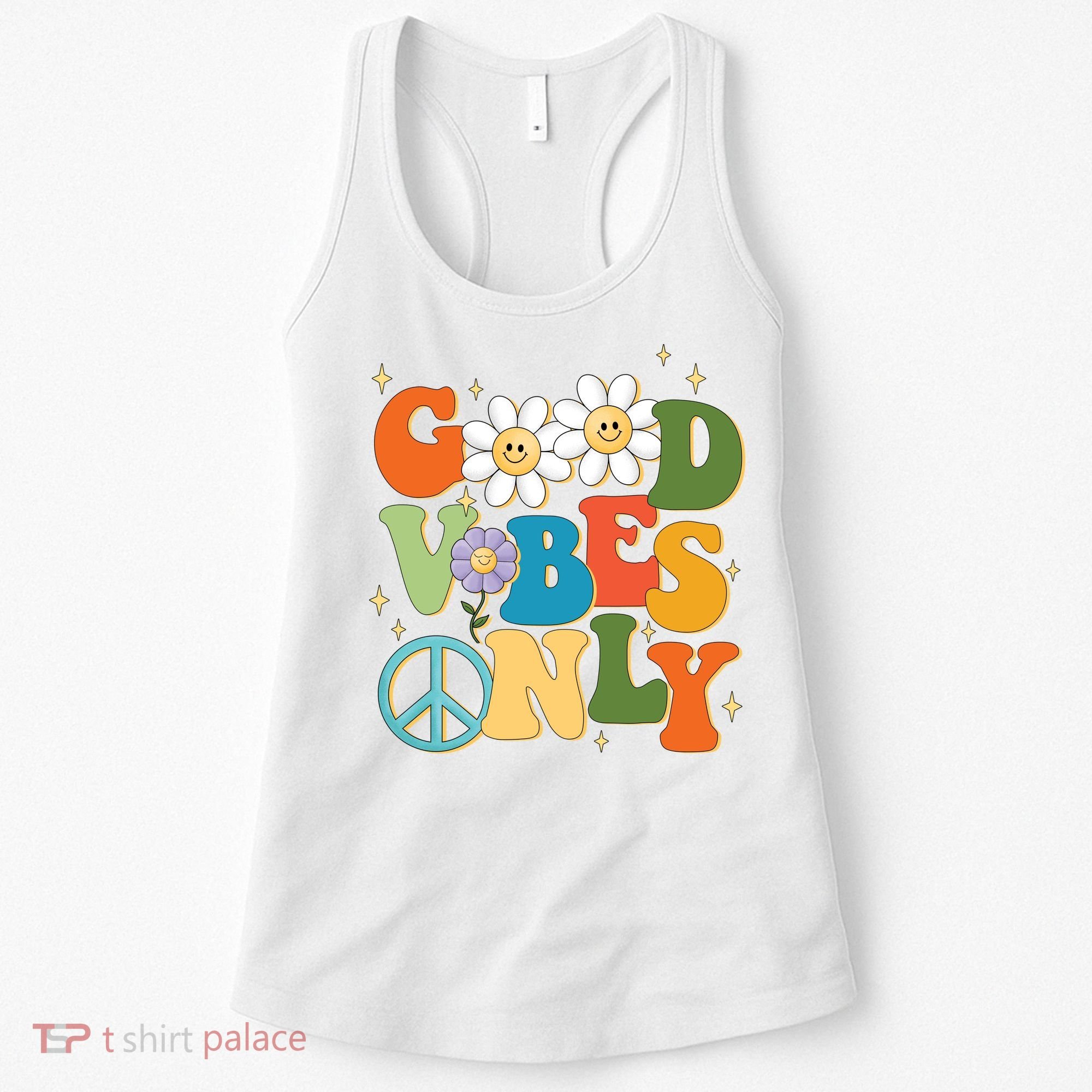 Good Vibes Only Retro Hippie Women's Tank Top