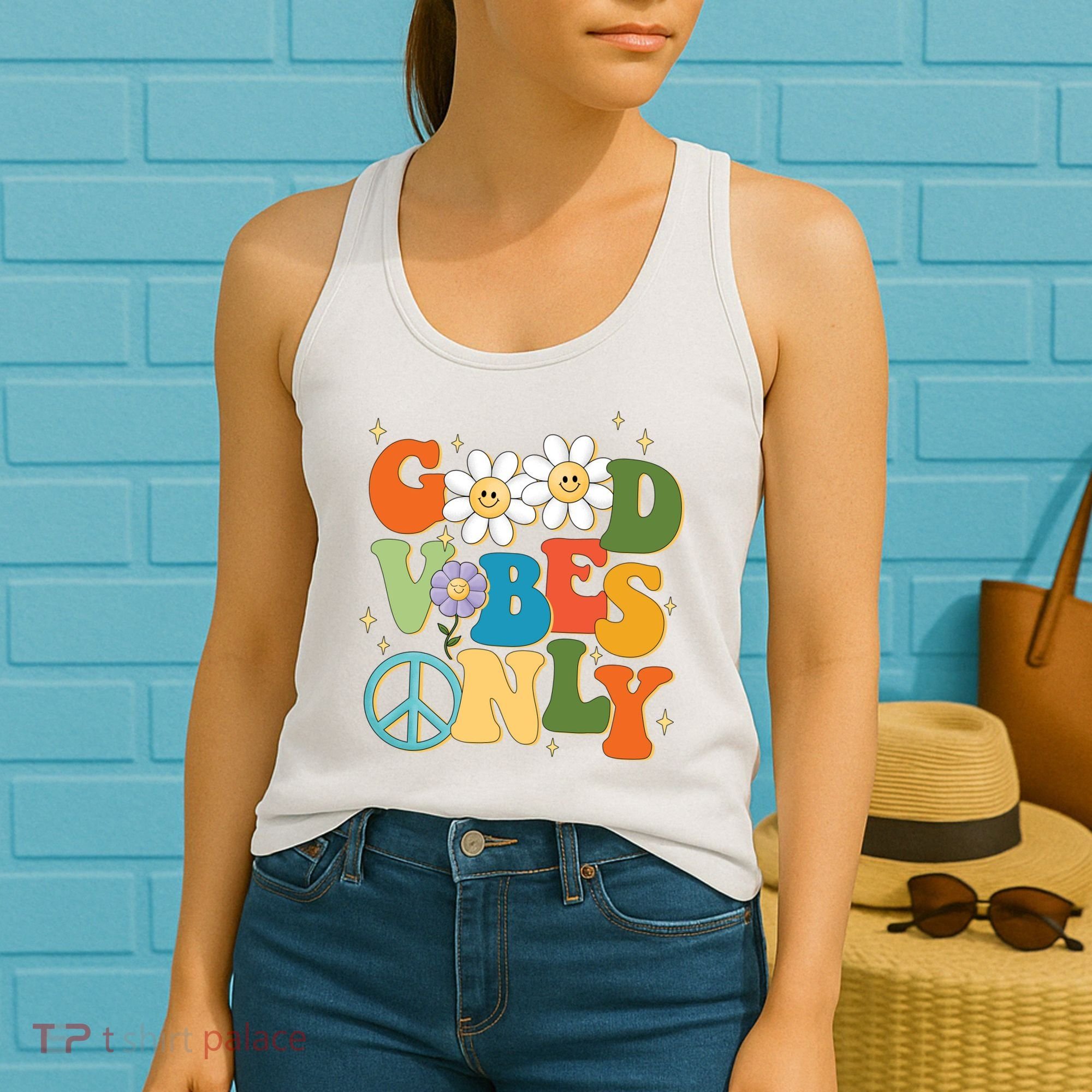 Good Vibes Only Retro Hippie Women's Tank Top