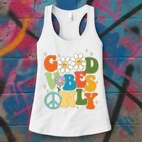 Good Vibes Only Retro Hippie Women's Tank Top thumb 3