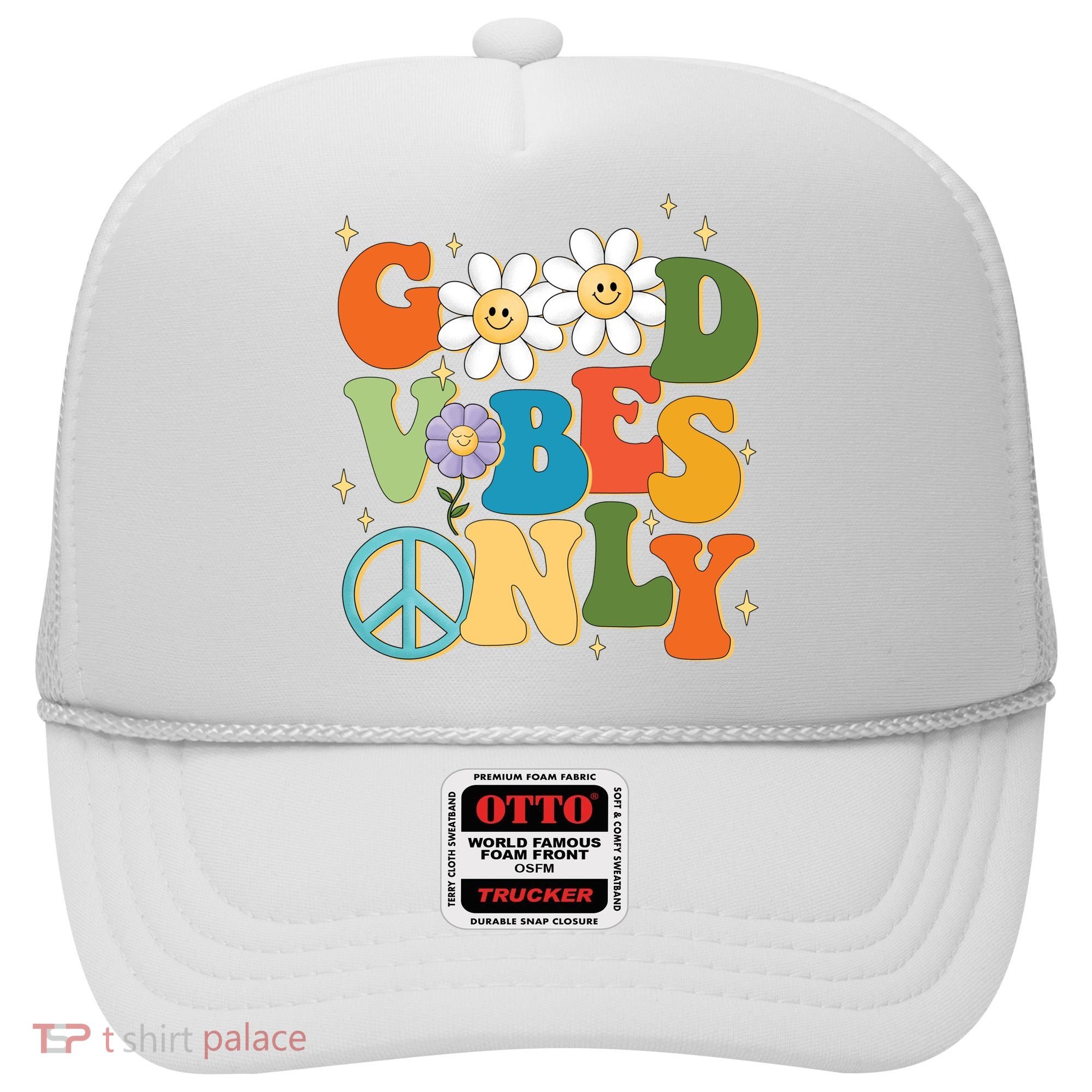 Good Vibes Only Retro Hippie Hat