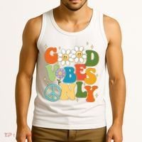 Good Vibes Only Retro Hippie Tank Top thumb 3