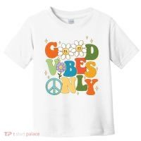 Good Vibes Only Retro Hippie Toddler T-Shirt thumb 0