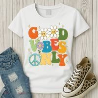 Good Vibes Only Retro Hippie Women's T-Shirt thumb 3