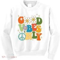 Good Vibes Only Retro Hippie Kids Sweatshirt thumb 0