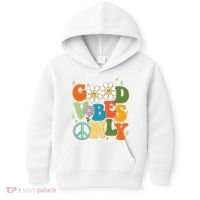 Good Vibes Only Retro Hippie Kids Hoodie thumb 0