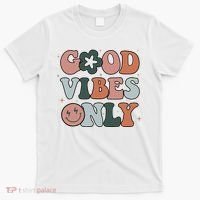 Good Vibes Only Peace Love 60s 70s Tie Dye Groovy Hippie T-Shirt thumb 0