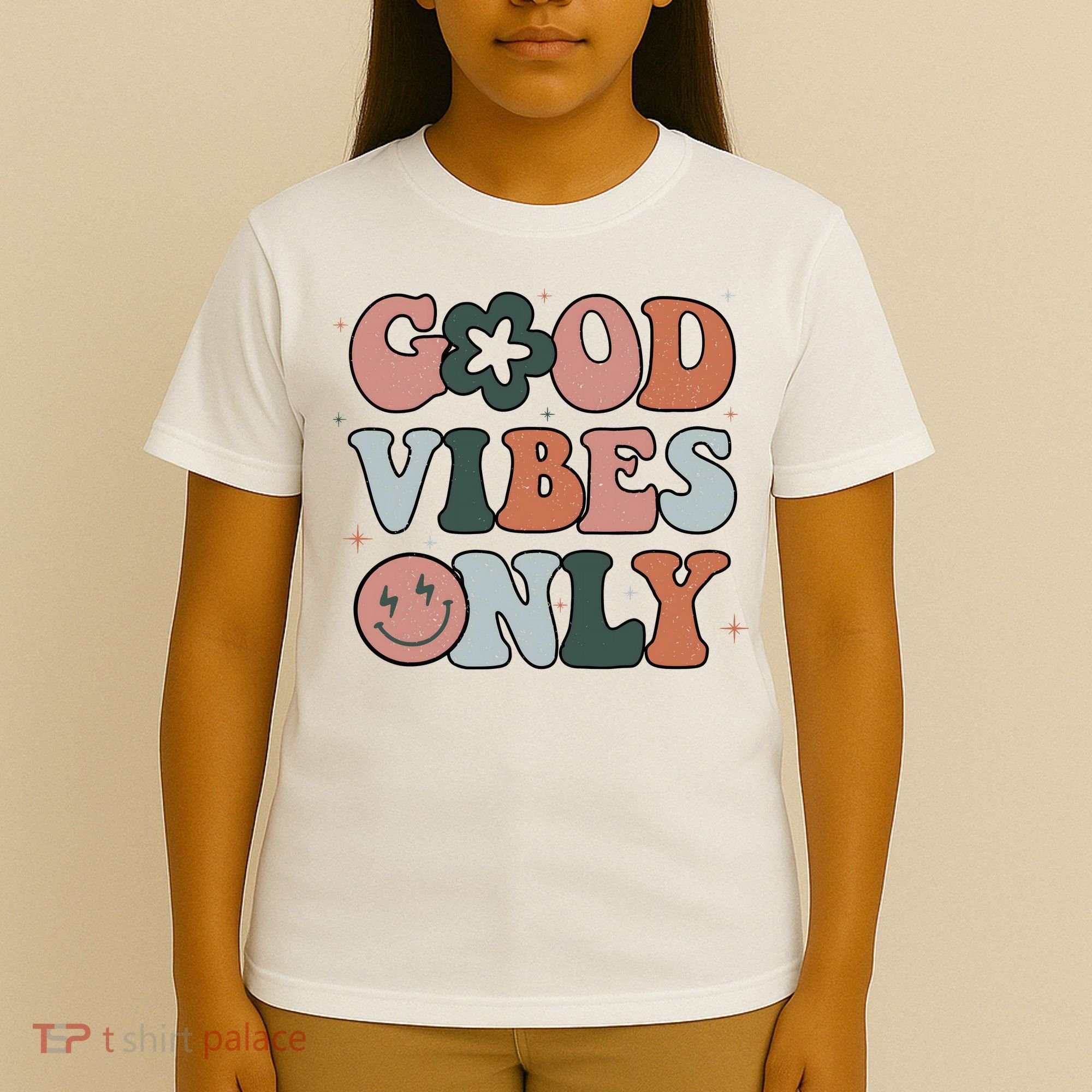 Good Vibes Only Peace Love 60s 70s Tie Dye Groovy Hippie T-Shirt