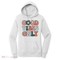 Good Vibes Only Peace Love 60s 70s Tie Dye Groovy Hippie Women's Hoodie thumb 0