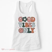 Good Vibes Only Peace Love 60s 70s Tie Dye Groovy Hippie Women's Tank Top thumb 0
