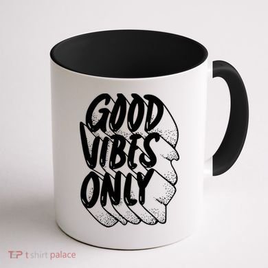 Good Vibes Only Cool Retro Coffee Mug back