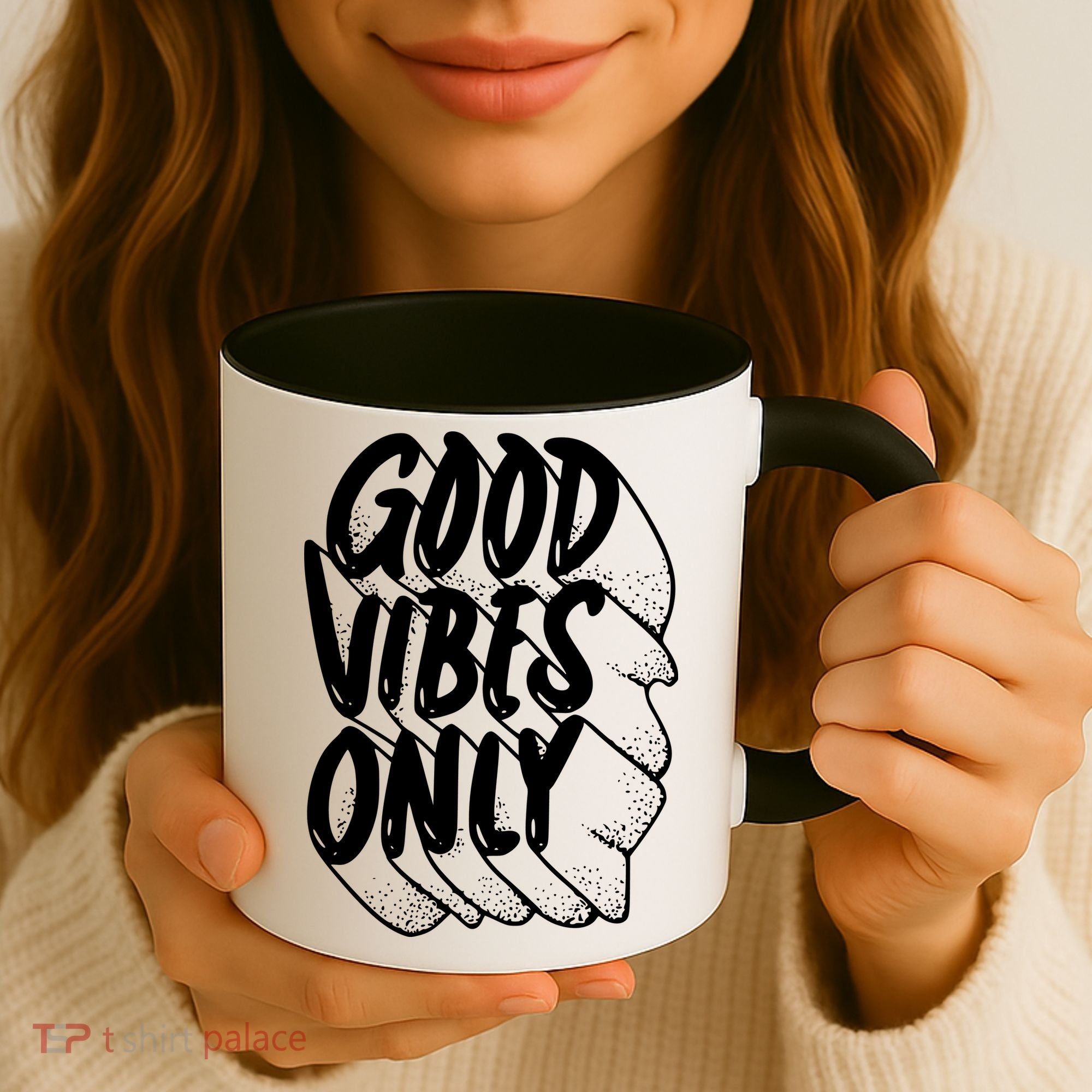 Good Vibes Only Cool Retro Coffee Mug