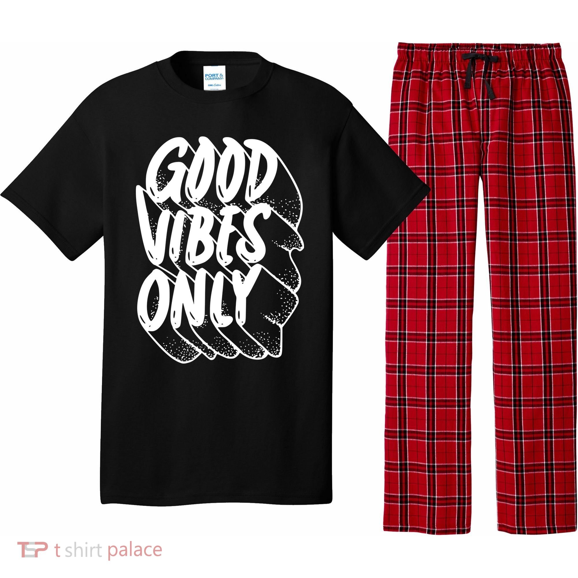 Good Vibes Only Cool Retro Pajama Set
