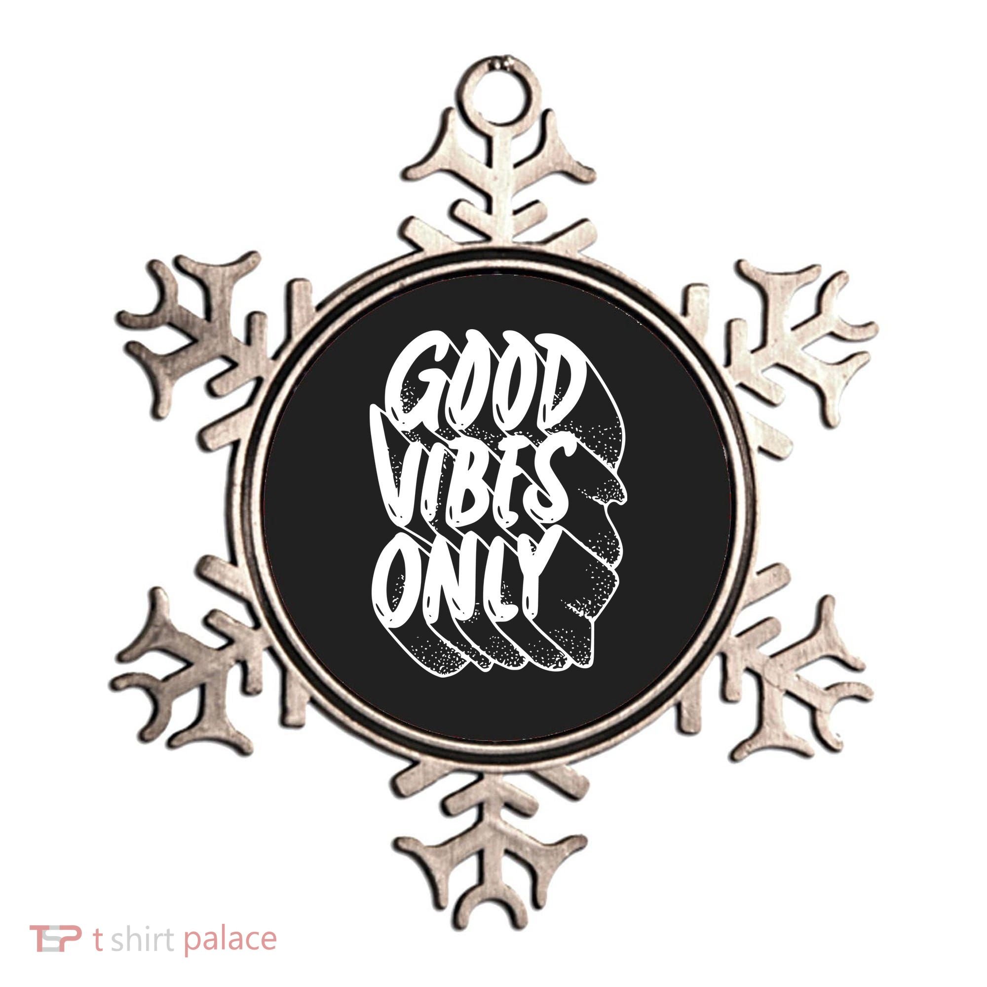 Good Vibes Only Cool Retro Ornament