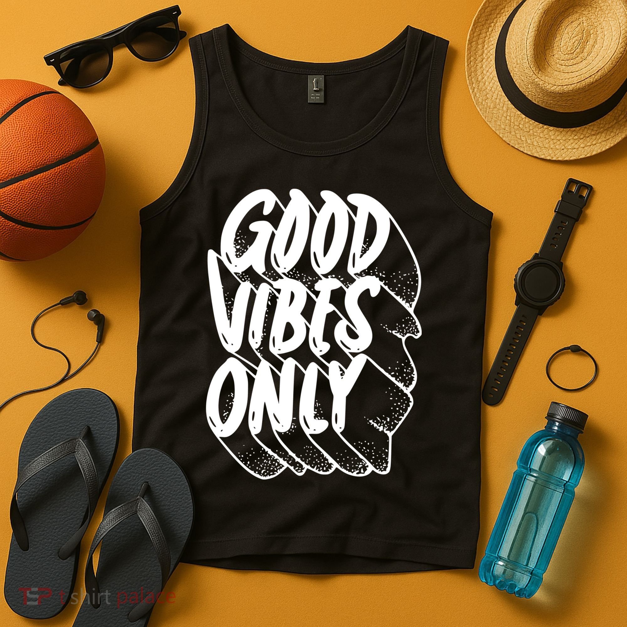 Good Vibes Only Cool Retro Tank Top