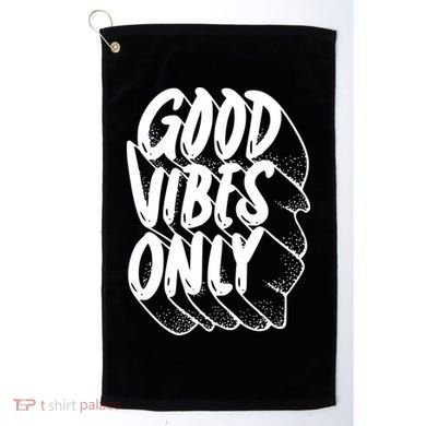 Good Vibes Only Cool Retro Golf Towel