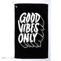 Good Vibes Only Cool Retro Golf Towel thumb 0