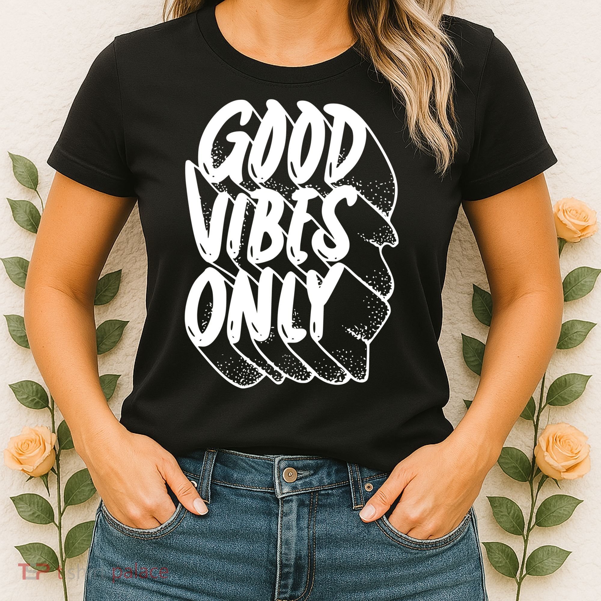 Good Vibes Only Cool Retro Women's T-Shirt