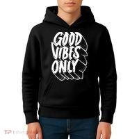 Good Vibes Only Cool Retro Kids Hoodie thumb 4