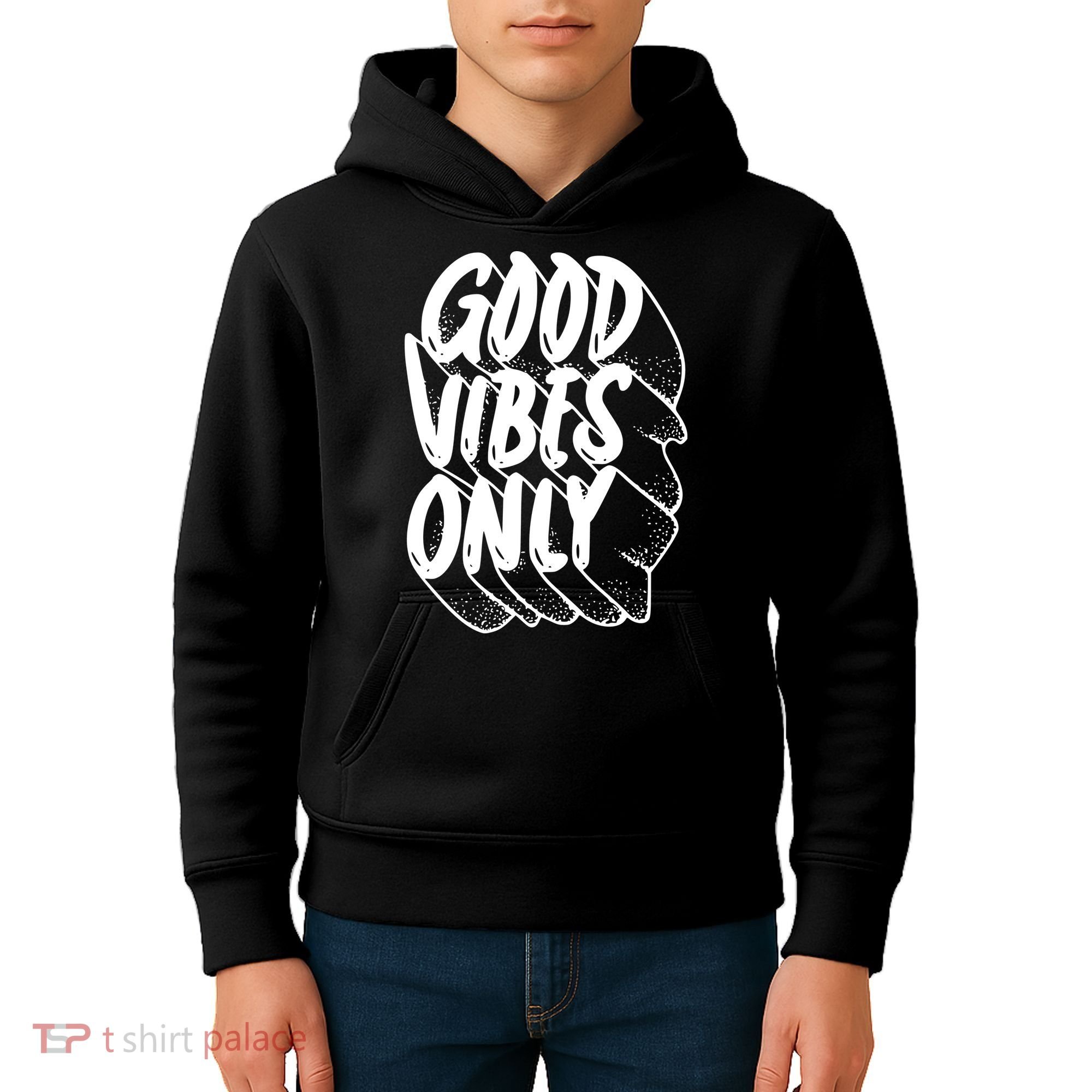 Good Vibes Only Cool Retro Kids Hoodie