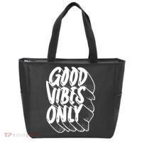 Good Vibes Only Cool Retro Tote Bag thumb 0