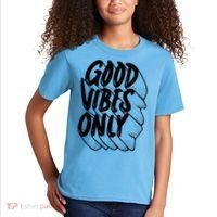 Good Vibes Only Cool Retro Kids T-Shirt thumb 2