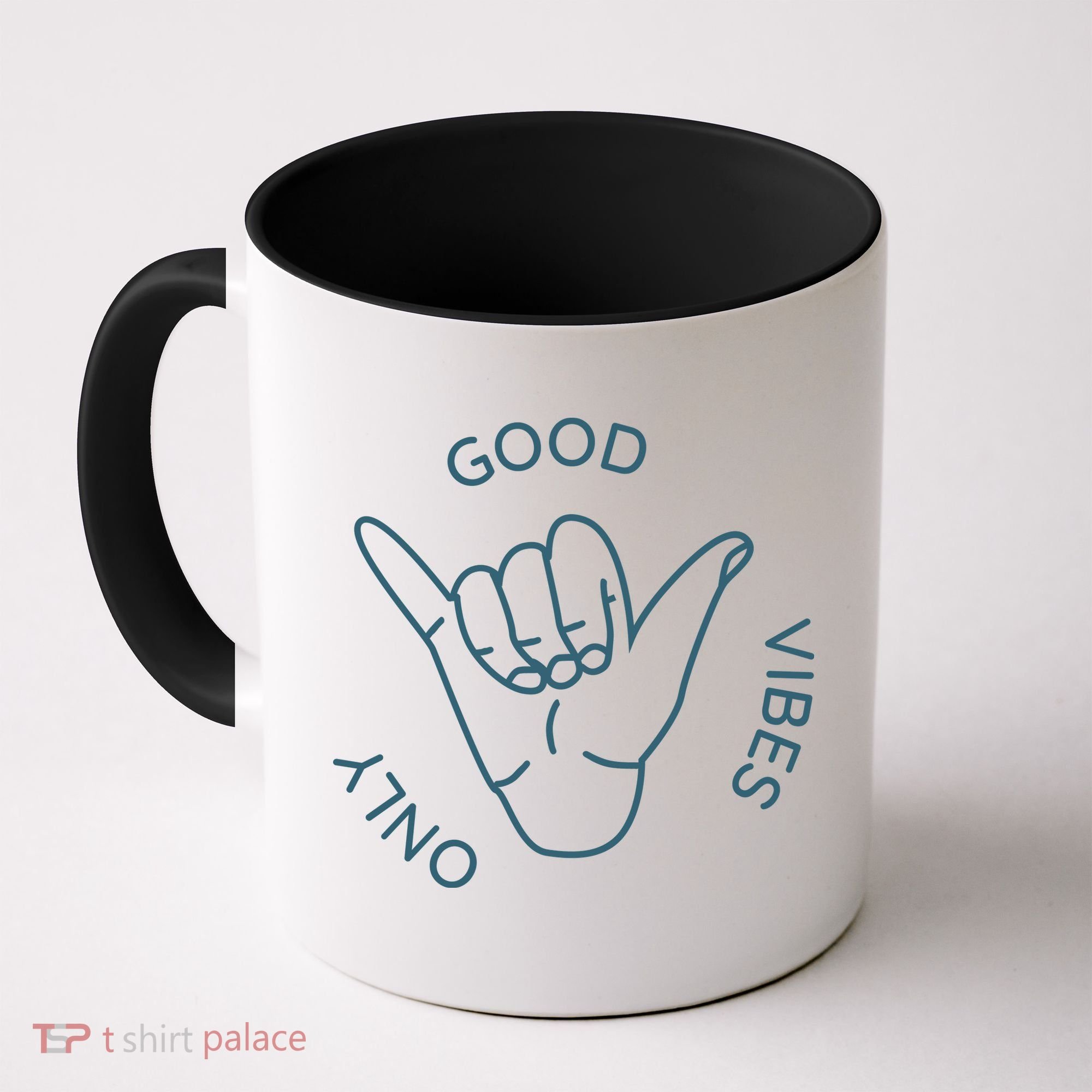 Good Vibes Only Gnarly Surfer Coffee Mug