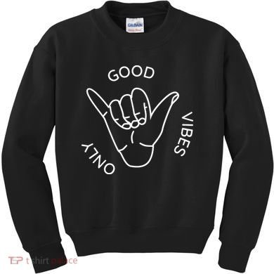 Good Vibes Only Gnarly Surfer Kids Sweatshirt