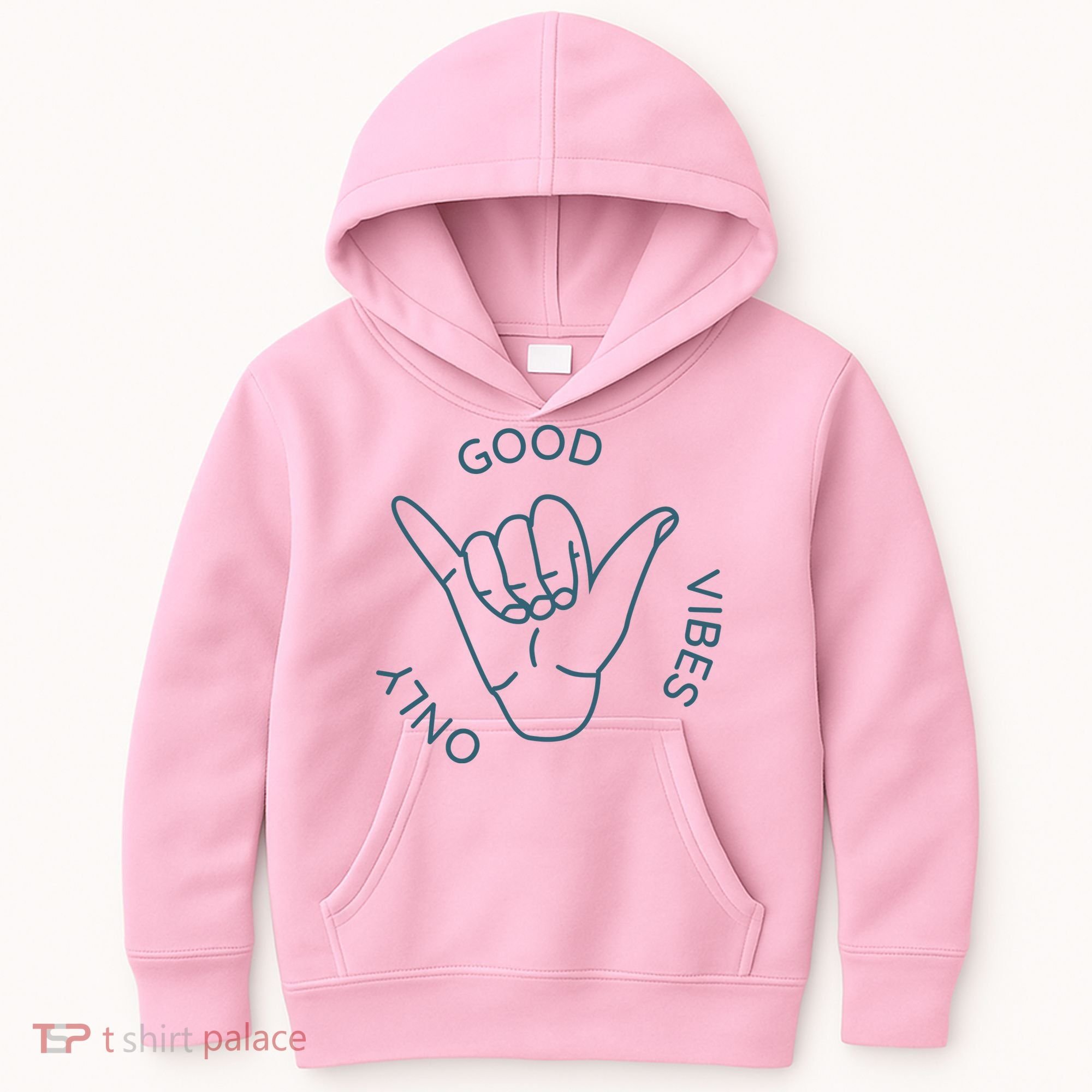 Good Vibes Only Gnarly Surfer Kids Hoodie