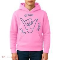 Good Vibes Only Gnarly Surfer Kids Hoodie thumb 4