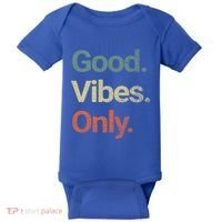 Good Vibes Only Positive Vibes Love Peace Namaste Cute Gift Baby Bodysuit thumb 0