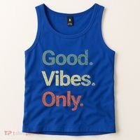Good Vibes Only Positive Vibes Love Peace Namaste Cute Gift Tank Top thumb 2