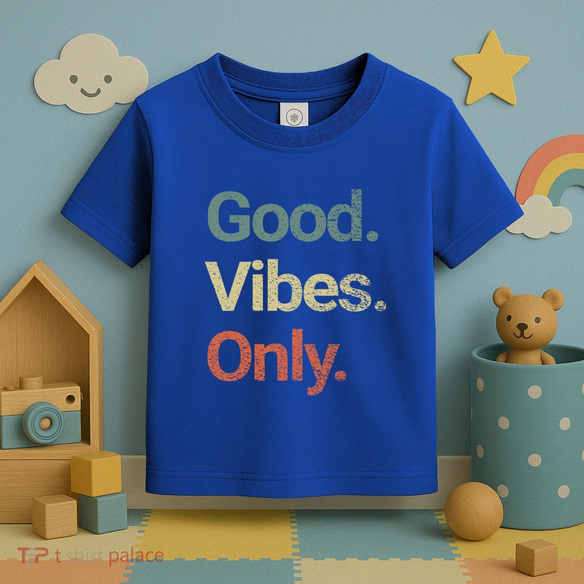 Good Vibes Only Positive Vibes Love Peace Namaste Cute Gift Toddler T-Shirt