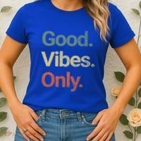 Good Vibes Only Positive Vibes Love Peace Namaste Cute Gift Women's T-Shirt thumb 2