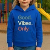 Good Vibes Only Positive Vibes Love Peace Namaste Cute Gift Kids Hoodie thumb 3