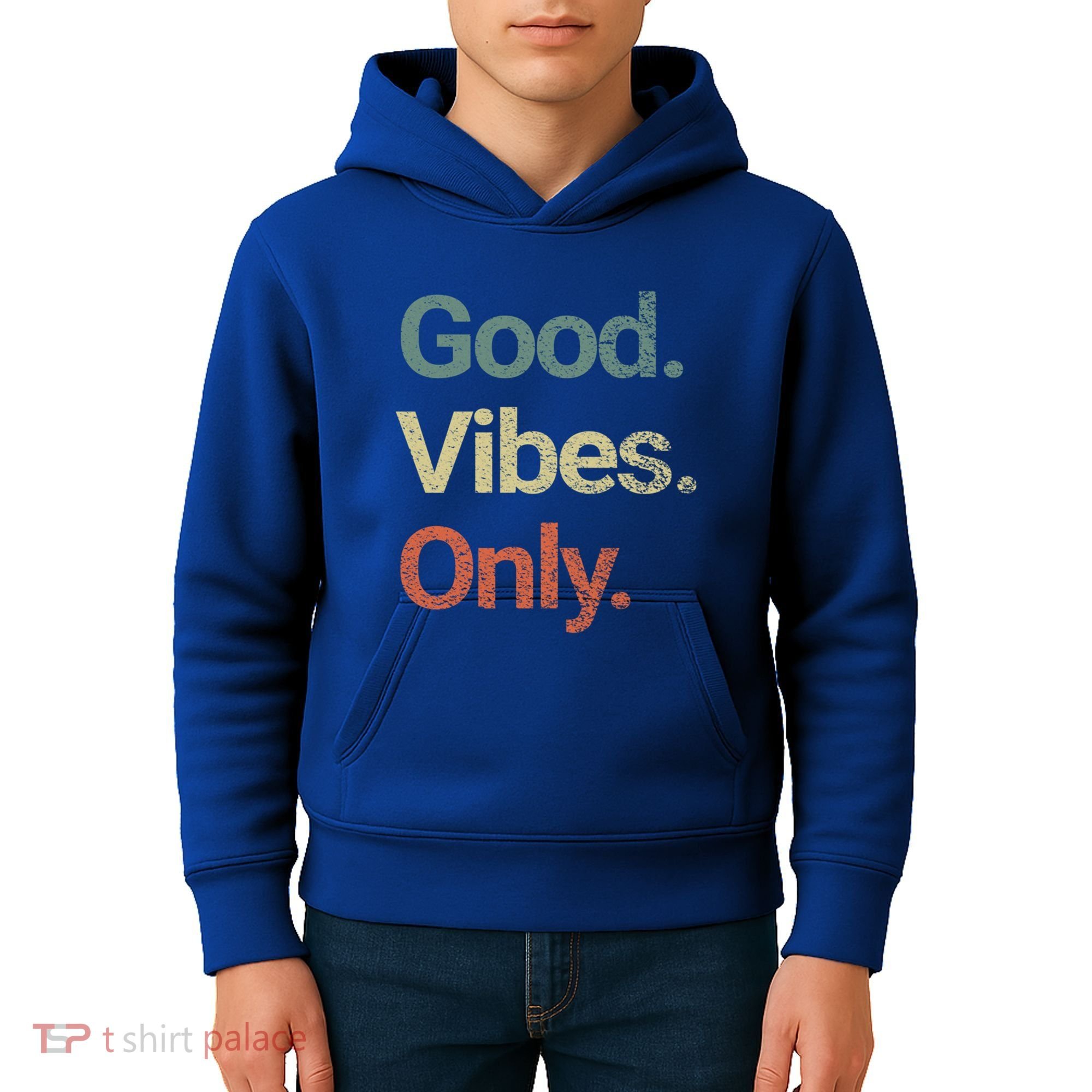 Good Vibes Only Positive Vibes Love Peace Namaste Cute Gift Kids Hoodie