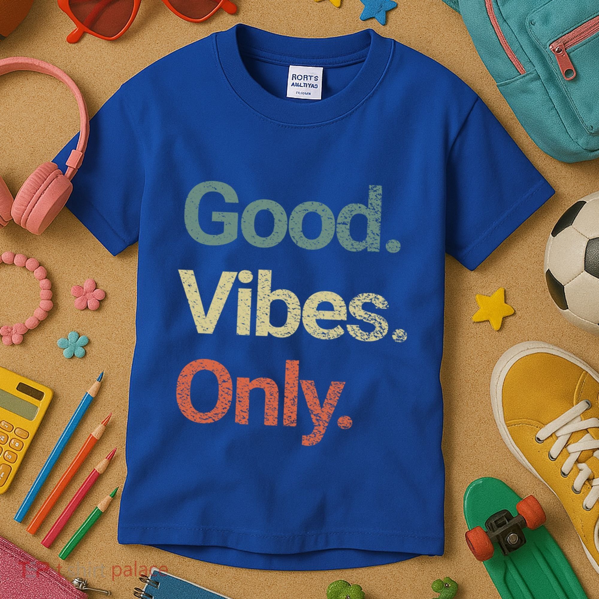 Good Vibes Only Positive Vibes Love Peace Namaste Cute Gift Kids T-Shirt