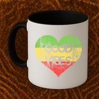 Good Vibes One Love One Heart Rastafari Gift Coffee Mug thumb 2