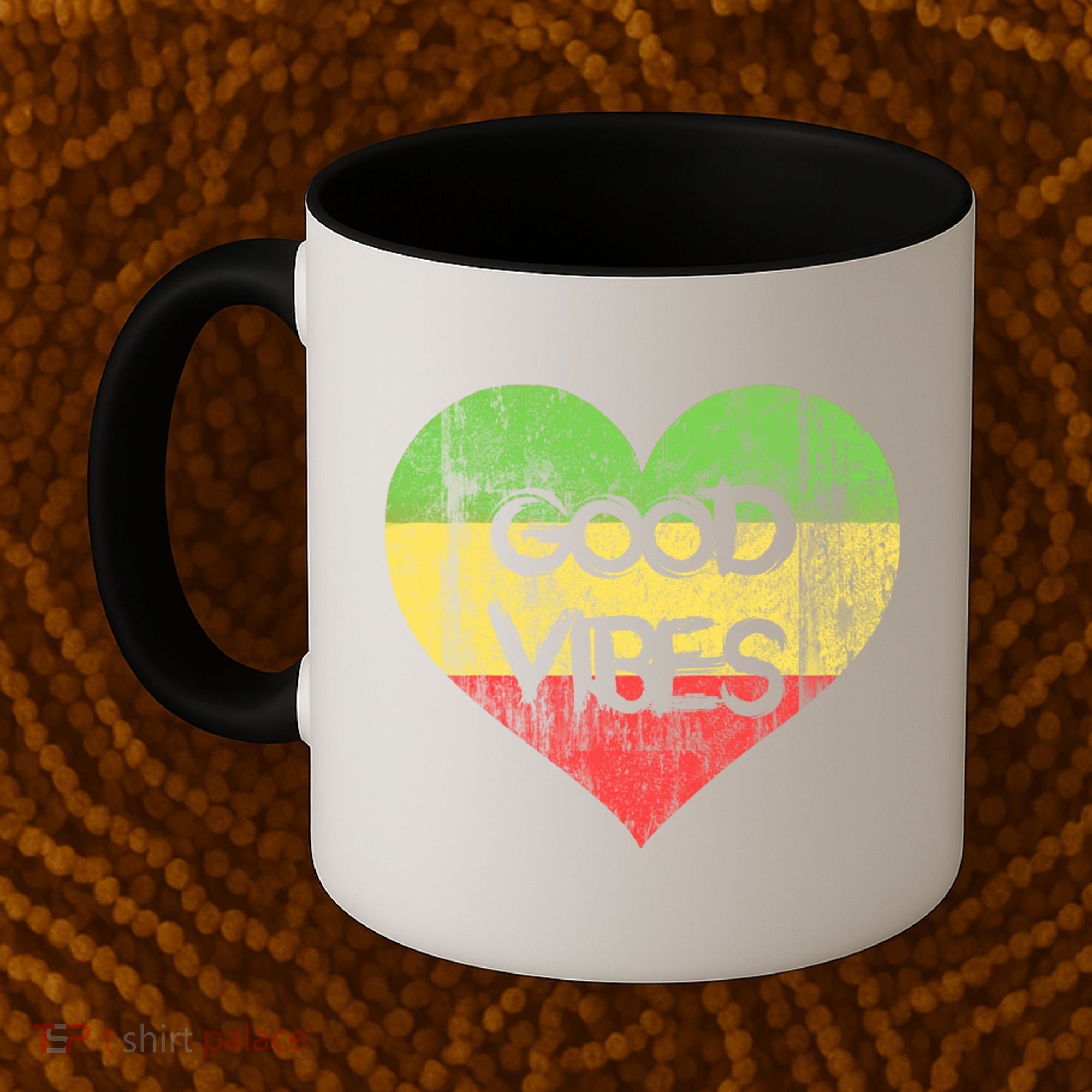 Good Vibes One Love One Heart Rastafari Gift Coffee Mug
