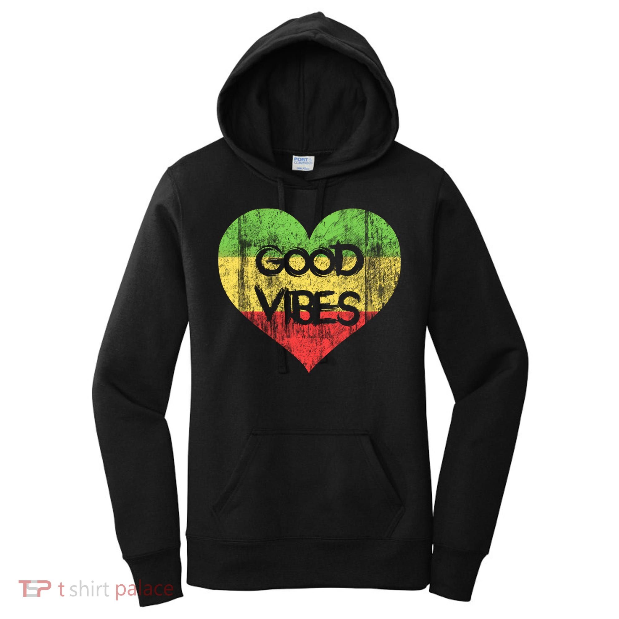 Good Vibes One Love One Heart Rastafari Gift Women's Hoodie