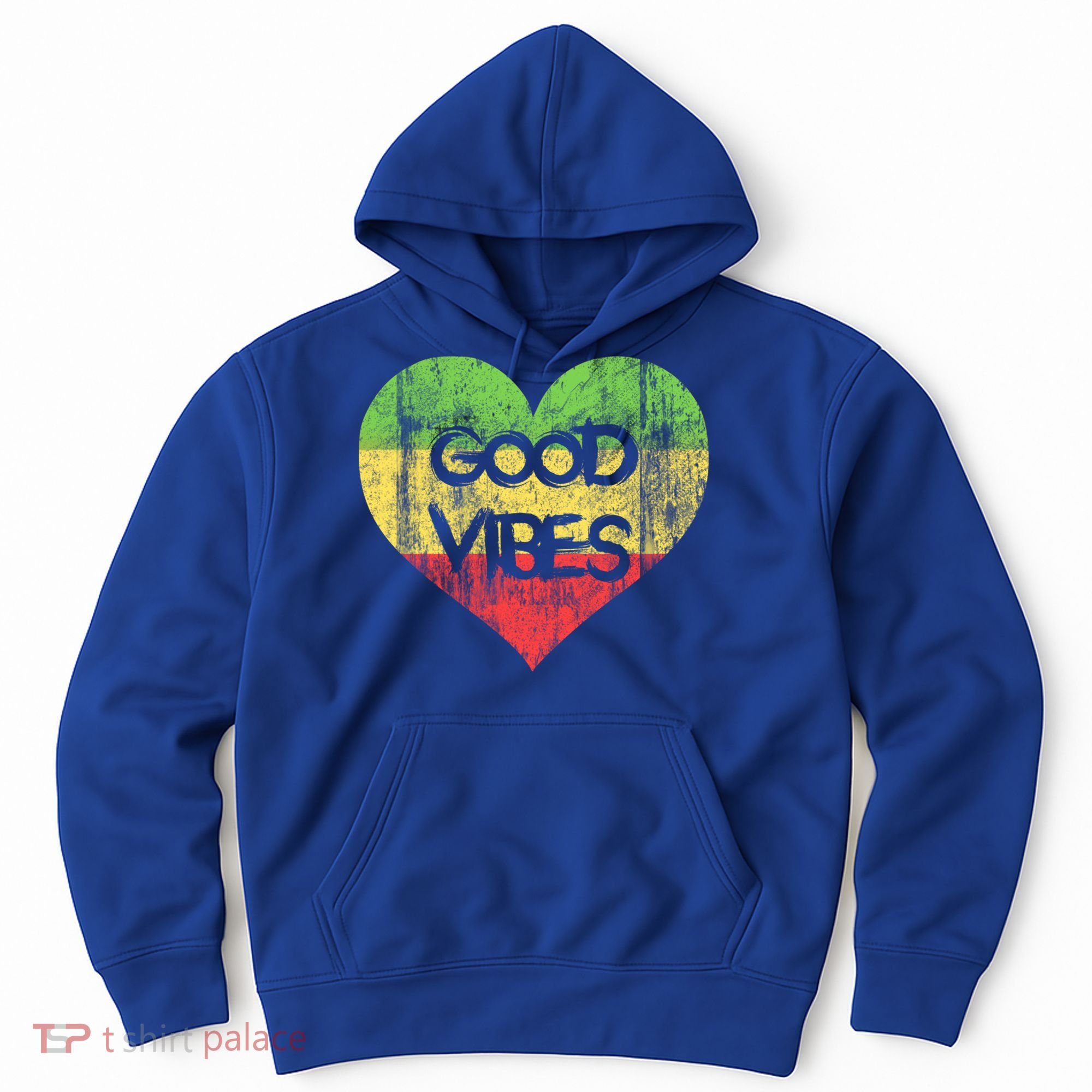 Good Vibes One Love One Heart Rastafari Gift Hoodie