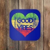 Good Vibes One Love One Heart Rastafari Gift Coaster thumb 0