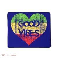 Good Vibes One Love One Heart Rastafari Gift Mousepad thumb 0