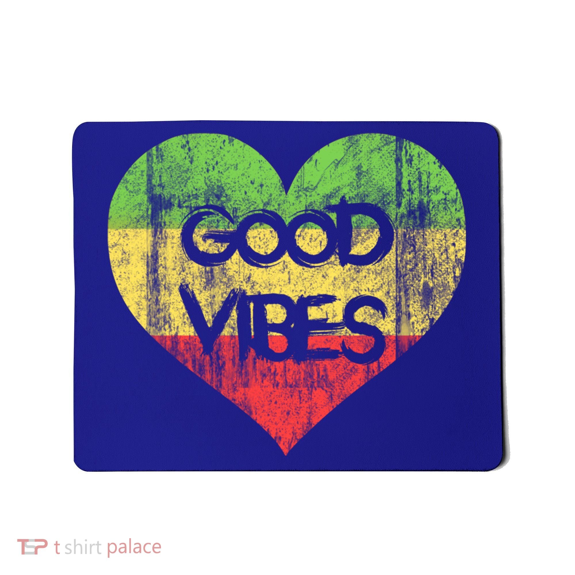 Good Vibes One Love One Heart Rastafari Gift Mousepad